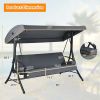 3-Seat Patio Swing with Adjustable Tilt Canopy