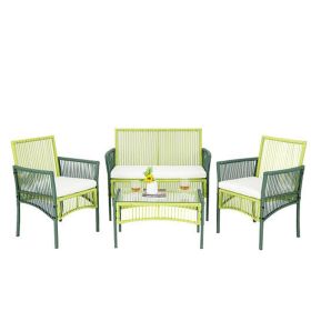 Round Wicker Conversation Set