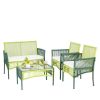 Round Wicker Conversation Set