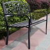 Steel Frame Cast Iron Backrest Bench