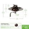 Birdbath with Birds and Wall Mount