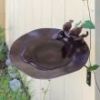Birdbath with Birds and Wall Mount