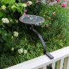 Aspen Leaf Birdbath with Rail Mount Bracket