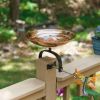 Dogwood Birdbath with Over Rail Bracket