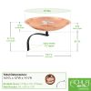Dogwood Birdbath with Wall Mount Bracket