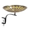 African Daisy Birdbath with Rail Mount Bracket