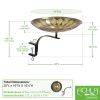 African Daisy Birdbath with Rail Mount Bracket