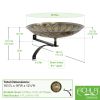 African Daisy Birdbath with Wall Mount Bracket