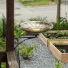 African Daisy Birdbath with Wall Mount Bracket