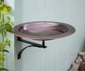 Classic Copper Birdbath with Wall Mount Bracket