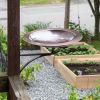 Classic Copper Birdbath with Wall Mount Bracket