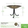 Three Hares Birdbath on Tripod Stand
