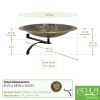 Three Hares Birdbath with Wall Mount