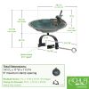 Scallop Shell Birdbath with Over Rail Bracket