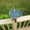 Scallop Shell Birdbath with Over Rail Bracket