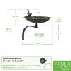 Scallop Shell Birdbath with Wall Mount