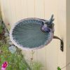 Scallop Shell Birdbath with Wall Mount