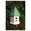 White Bird House with Verdi Green Copper Roof