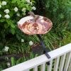 Hummingbird Birdbath with Rail Mount Bracket