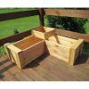 Heavy Duty Rot-Resistant Cedar 2-Level L-Shaped Planter Made in USA