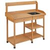 Garden Potting Bench Work Table with Sink