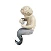 Young Little Sitting Mermaid Statue with Oyster and Pearl