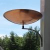 Polished Copper Birdbath with Wall Mount Bracket