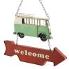 Vintage Automobile Iron Hanging "WELCOME" Signs - Set of 6
