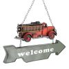Vintage Automobile Iron Hanging "WELCOME" Signs - Set of 6