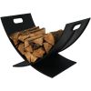 Black Steel Powder Coated Firewood Log Rack
