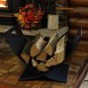 Black Steel Powder Coated Firewood Log Rack