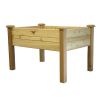 Elevated Unfinished Cedar Wood Raised Garden Bed Planter Box