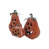 Set of 3 Metal Jack-O-Lantern Decorations