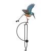 Set of Six  Assorted Bird Metal Rocking Stakes
