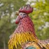 "Robert" the Giant Iron Rooster Garden Statue