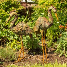 Iron Heron Garden Statues