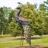 Elegant Iron Peacocks with Acrylic Jewel Detail