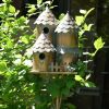 "Pipersville" Country Style Multi-Home Iron Birdhouse Stake