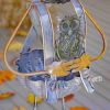Metal Pumpkin Witch with Owl Figurine and Candy Holder