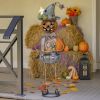 Metal Pumpkin Witch with Jack-O-Lantern Candy Holder