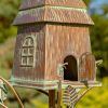 "Sumeru" Haystack Cabin Birdhouse on Garden Stake