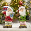 Christmas Gnomes Holding Iron Lanterns