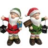 Christmas Gnomes Holding Iron Lanterns