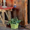 Ceramic Sailor Ball with Finial Iron Garden Stakes