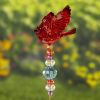 Red Acrylic Cardinal Pot Stakes in 2 Assorted Colors