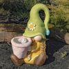 Set of 2 Assorted Spring Garden Gnomes with Planters