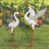 Set of 2 Great White Heron Figurines