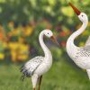 Set of 2 Great White Heron Figurines