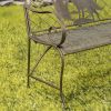 Gunnison Iron Bench with Howling Wolf & Moon