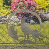 Gunnison Iron Bench with Howling Wolf & Moon